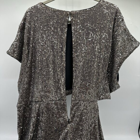 The Drop Padma Women's Plus Size 5X Pewter Sequin Cut-Out Midi Party Dress NWT - Picture 14 of 14